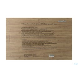 PROFESSIONAL THINK-PIATTO OVALE GHISA CM 29X19 (INTERNO CM 26X16) CON BASE LEGNO CM 34,6X21,8  YY2103