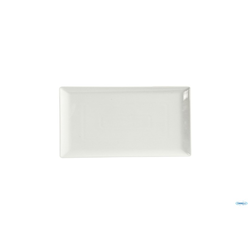 SAN MARINO-PIATTO RETTANGOLARE PORCELLANA BIANCA  CM.24X13 4334