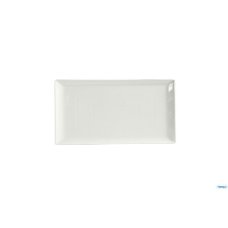 SAN MARINO-PIATTO RETTANGOLARE PORCELLANA BIANCA  CM.24X13 4334