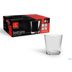 SESTRIERE TRASPARENTE CONFEZIONE 6 BICCHIERI ACQUA CL 23 390400