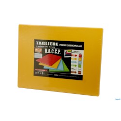 TAGLIERE CON FERMI POLIETILENE 40X30X2 GIALLO  5626