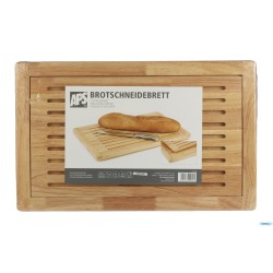 TAGLIERE GN 1/1 - 53 X 32 CM, H 2 CM TAGLIERE IN LEGNO CON RIPIANO GRIGLIE DI PANE, CON PIEDINI ANTISCIVOLO