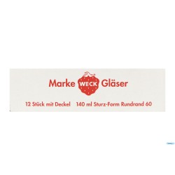 WECK CILINDRICO - CARTONE 12 VASETTI ML.140 COPERCHIO 60    761   06568