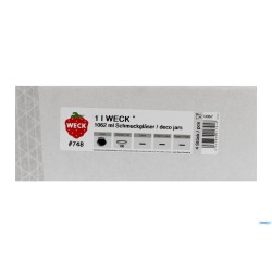 WECK DECO- CARTONE 4 VASETTI ML.1062 CON COPERCHIO 100  748   06498