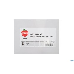 WECK JUICE- CARTONE 6 VASETTI ML.530 CON COPERCHIO 60   764