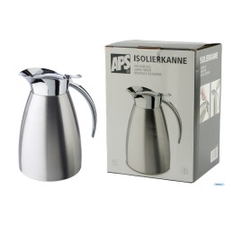 ADVANCED-CARAFFA INOX SATINATA CON PARTE SUPERIORE LUCIDA, ISOTERMICA A DOPPIA PARETE LT.1,0 CM.13XH.19,5  10923