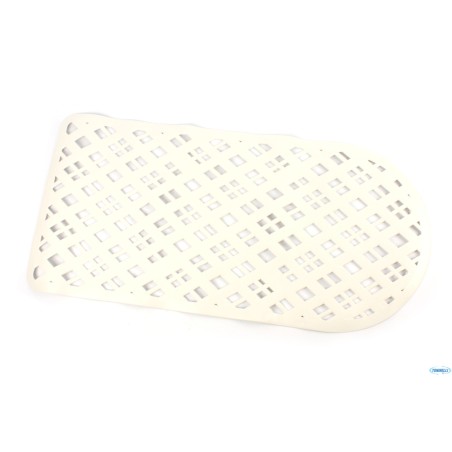 ALISMA-TAPPETO VASCA CM35X72 BIANCO 2010 CONFEZIONE IN PVC ARROTOLATA