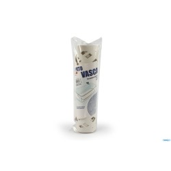 ALISMA-TAPPETO VASCA CM35X72 BIANCO 2010 CONFEZIONE IN PVC ARROTOLATA