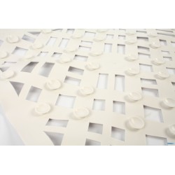 ALISMA-TAPPETO VASCA CM35X72 BIANCO 2010 CONFEZIONE IN PVC ARROTOLATA
