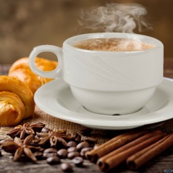 ARCADIA-TAZZA CAFFE CILINDRICA IMPILABILE CON PIATTINO CL 8