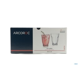 ARCADIE - CONFEZIONE 6 BICCHIERI FORMA ALTA CL 40 VETRO TEMPERATO  Q2751