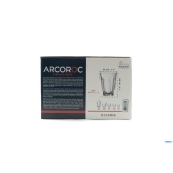 ARCADIE - CONFEZIONE 6 BICCHIERI FORMA ALTA CL 40 VETRO TEMPERATO  Q2751