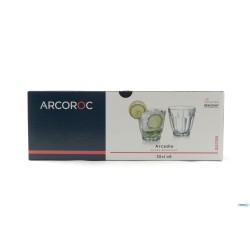 ARCADIE - CONFEZIONE 6 BICCHIERI FORMA BASSA CL 35 VETRO TEMPERATO  Q2750