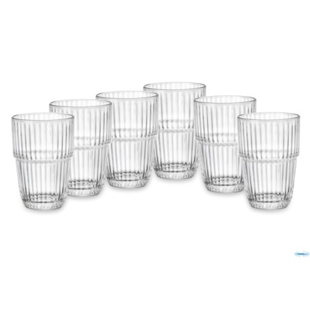 BARSHINE CONFEZIONE 6 BICCHIERI LONG DRINK CL 38 TEMPERATO E IMPILABILE 127312