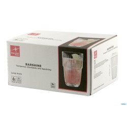 BARSHINE CONFEZIONE 6 BICCHIERI LONG DRINK CL 38 TEMPERATO E IMPILABILE 127312