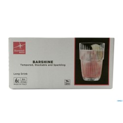 BARSHINE CONFEZIONE 6 BICCHIERI LONG DRINK CL 38 TEMPERATO E IMPILABILE 127312