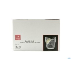 BARSHINE CONFEZIONE 6 BICCHIERI ROCKS CL 30,5 TEMPERATO E IMPILABILE 127311