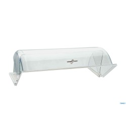 COPERCHIO ROLLTOP POLICARBONATO GN 1/1 CM 53X32,5XH.19 CON MANICO CROMATO