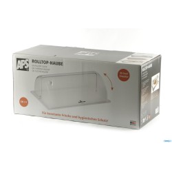 COPERCHIO ROLLTOP POLICARBONATO GN 1/1 CM 53X32,5XH.19 CON MANICO CROMATO