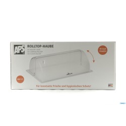 COPERCHIO ROLLTOP POLICARBONATO GN 1/1 CM 53X32,5XH.19 CON MANICO CROMATO