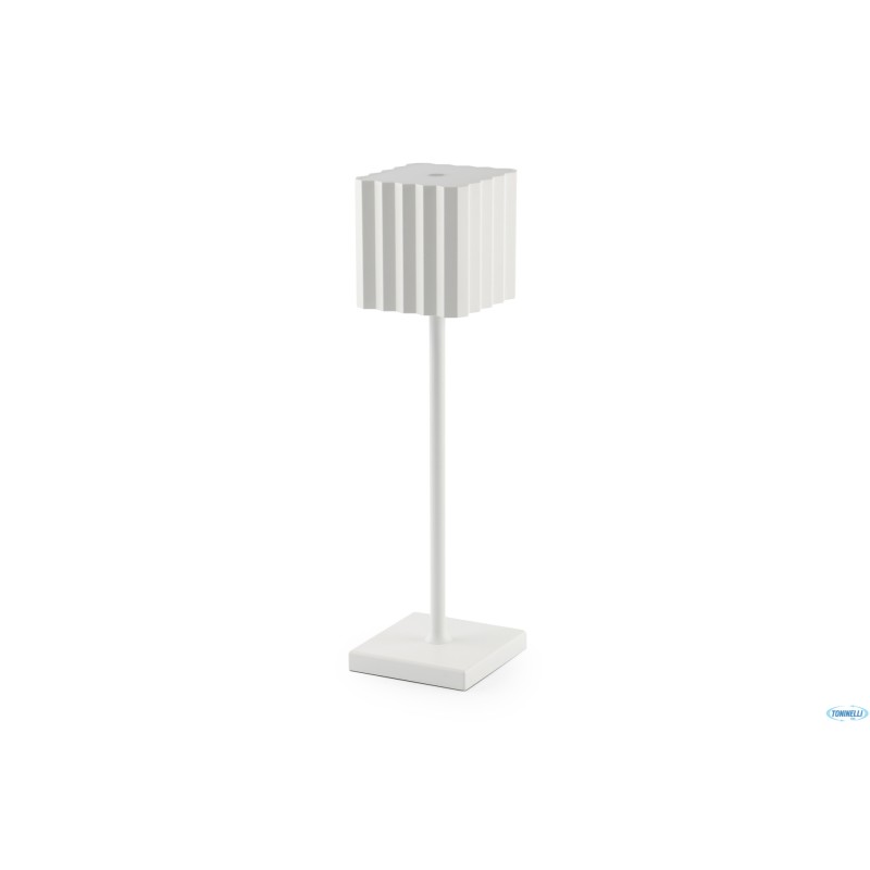 CUPCAKE-LAMPADA TAVOLO LED QUADRA CM.10XH.36 BIANCA
