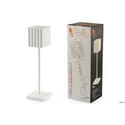 CUPCAKE-LAMPADA TAVOLO LED QUADRA CM.10XH.36 BIANCA