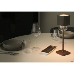 CUPCAKE-LAMPADA TAVOLO LED QUADRA CM.10XH.36 BIANCA