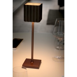 CUPCAKE-LAMPADA TAVOLO LED QUADRA CM.10XH.36 BIANCA