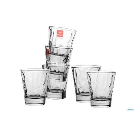 DIAMOND TRASPARENTE-CONFEZIONE 6 BICCHIERI CAFFEINO CL.8