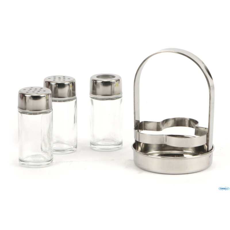 EASY-STAND SALE PEPE STUZZICADENTI SET 3 PEZZI INOX 12520000IVV EASY-STAND SALE PEPE STUZZICADENTI SET 3 PEZZI INOX 12520000IVV