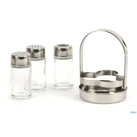 EASY-STAND SALE PEPE STUZZICADENTI SET 3 PEZZI INOX 12520000IVV