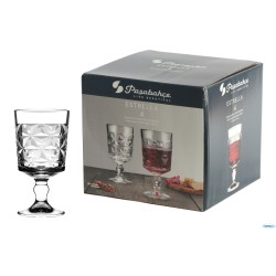 ESTRELLA - CONFEZIONE 4 CALICI COCKTAIL-VINO CL 33 H.CM 16  GAMBO BASSO