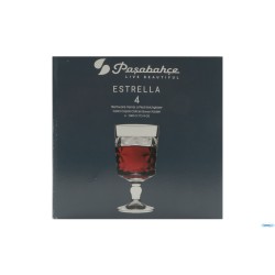 ESTRELLA - CONFEZIONE 4 CALICI COCKTAIL-VINO CL 33 H.CM 16  GAMBO BASSO