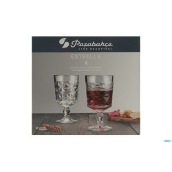 ESTRELLA - CONFEZIONE 4 CALICI COCKTAIL-VINO CL 33 H.CM 16  GAMBO BASSO