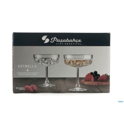 ESTRELLA - CONFEZIONE 4 COPPE CHAMPAGNE-COCKTAIL CL 25 H.CM 12