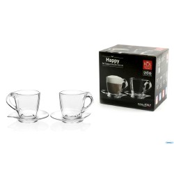 HAPPY - SET 2 TAZZE CAPPUCCIO CL 26 CON PIATTINO