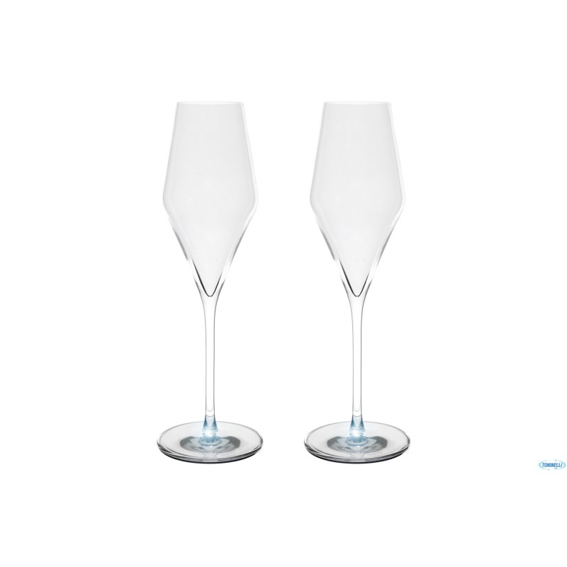 HIGHLIGHT - CONFEZIONE 2 FLUTE CHAMPAGNE QUATROPHIL CL.29 CON LUCE BIANCA 2310029HL002 HIGHLIGHT - CONFEZIONE 2 FLUTE CHAMPAGNE QUATROPHIL CL.29 CON LUCE BIANCA 2310029HL002