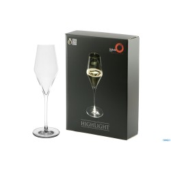 HIGHLIGHT - CONFEZIONE 2 FLUTE CHAMPAGNE QUATROPHIL CL.29 CON LUCE BIANCA 2310029HL002
