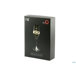 HIGHLIGHT - CONFEZIONE 2 FLUTE CHAMPAGNE QUATROPHIL CL.29 CON LUCE BIANCA 2310029HL002