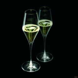 HIGHLIGHT - CONFEZIONE 2 FLUTE CHAMPAGNE QUATROPHIL CL.29 CON LUCE BIANCA 2310029HL002