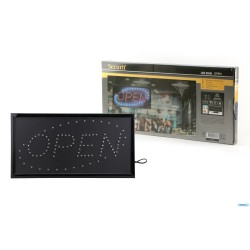 INSEGNA LUMINOSA A LED CON SCRITTA OPEN CM 48X24X2  LS-OPEN