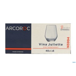 JULIETTE-CONFEZIONE 6 BICCHIERI CL 40 H 110 Ø 88 MM FORMA ALTA