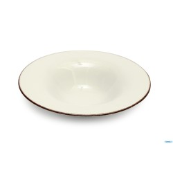 JUPITER PIATTO PORCELLANA FILO MARRONE -PASTA BOWL  CM 30 3229 BACKSTAMP LIONESS A STAMPO