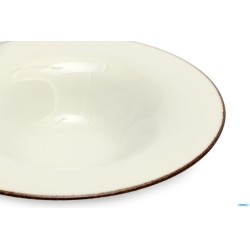 JUPITER PIATTO PORCELLANA FILO MARRONE -PASTA BOWL  CM 30 3229 BACKSTAMP LIONESS A STAMPO