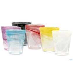 KOSMO - CONFEZIONE 6 BICCHIERI ACQUA CL 28 COLORI ASSORTITI