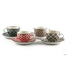 MOSAIK-CONFEZIONE 4 TAZZE THE CON PIATTO CL.16 DECORI ASSORTITI  RH8621L-S4