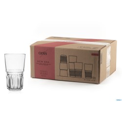 NEW ERA - CONFEZIONE 12 BICCHIERI HI BALL CL 35 IN VETRO TEMPERATO, IMPILABILE