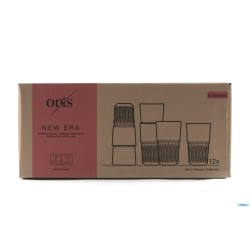 NEW ERA - CONFEZIONE 12 BICCHIERI HI BALL CL 35 IN VETRO TEMPERATO, IMPILABILE
