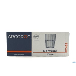 NORVEGE CONFEZIONE 6 BICCHIERI CL 20 FORMA BASSA IN VETRO TEMPERATO
