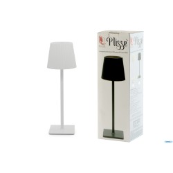 PLISSE-LAMPADA TAVOLO LED CM.10XH.34 BIANCA